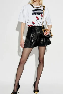 Balmain BIAŁY T-shirt z aplikacją