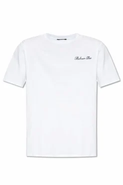 Balmain BIAŁY T-shirt z logo