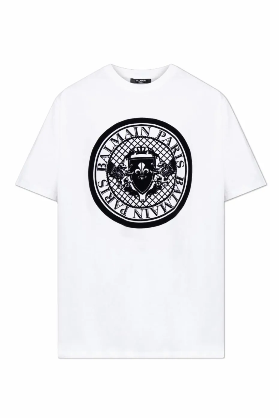 Balmain BIAŁY T-shirt z logo