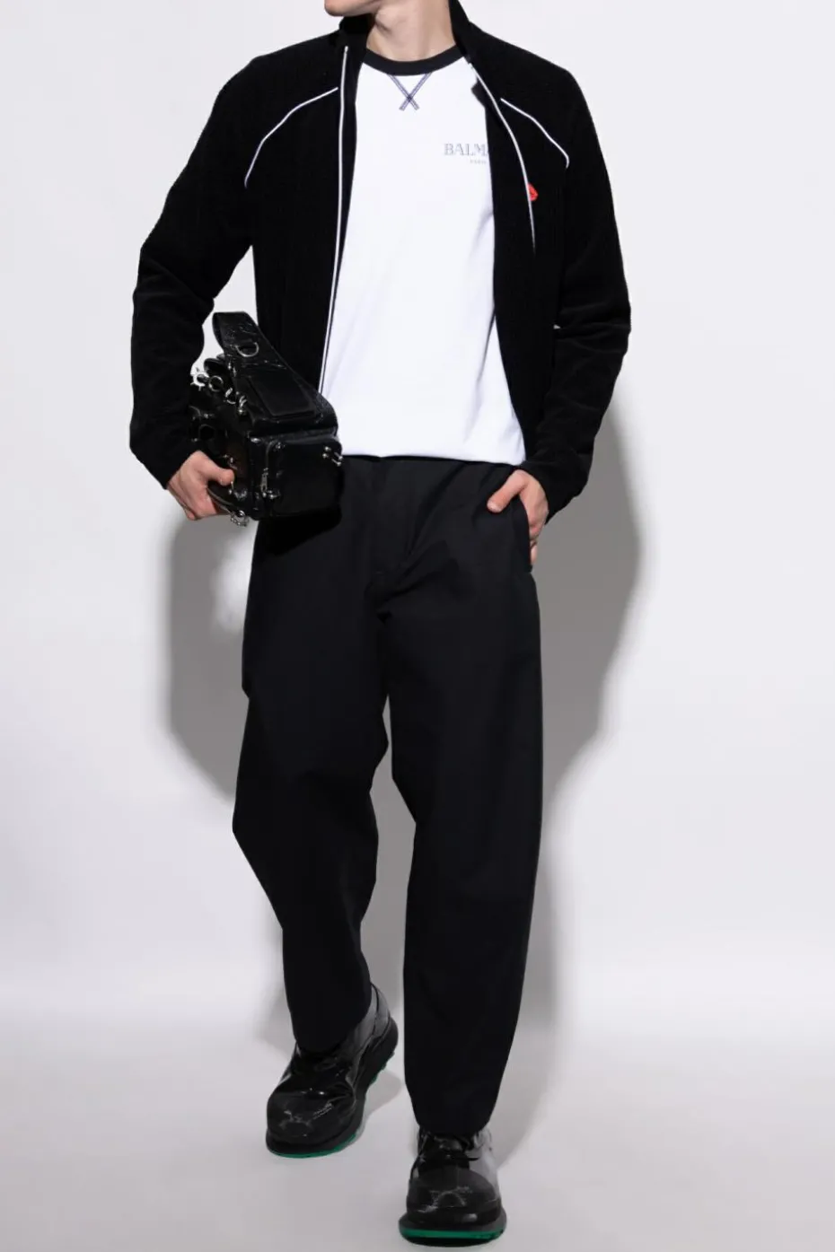 Balmain BIAŁY T-shirt z logo