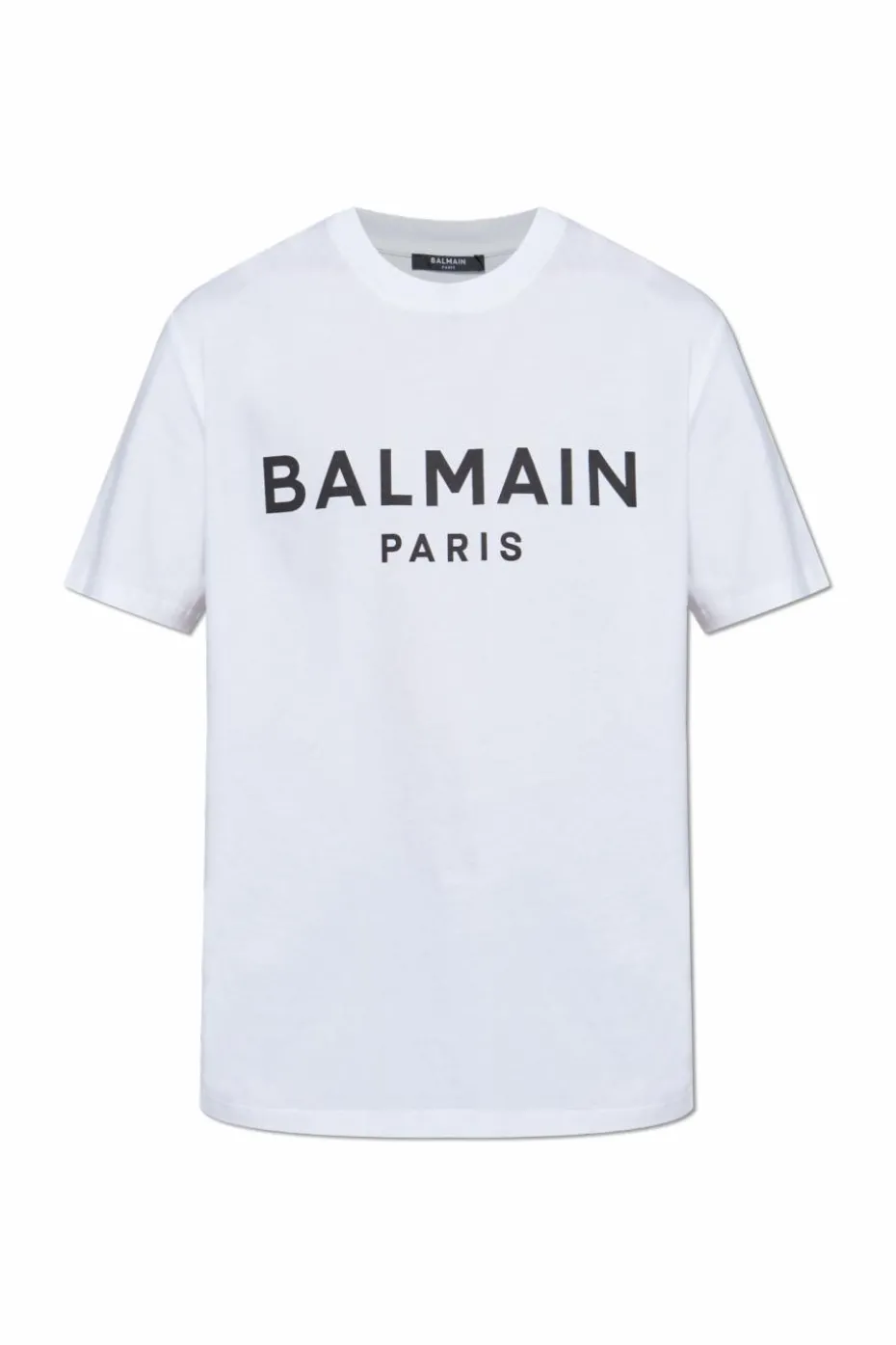 Balmain BIAŁY T-shirt z nadrukowanym logo