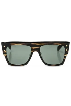 Balmain BRĄZOWY Okulary przeciwsłoneczne z logo