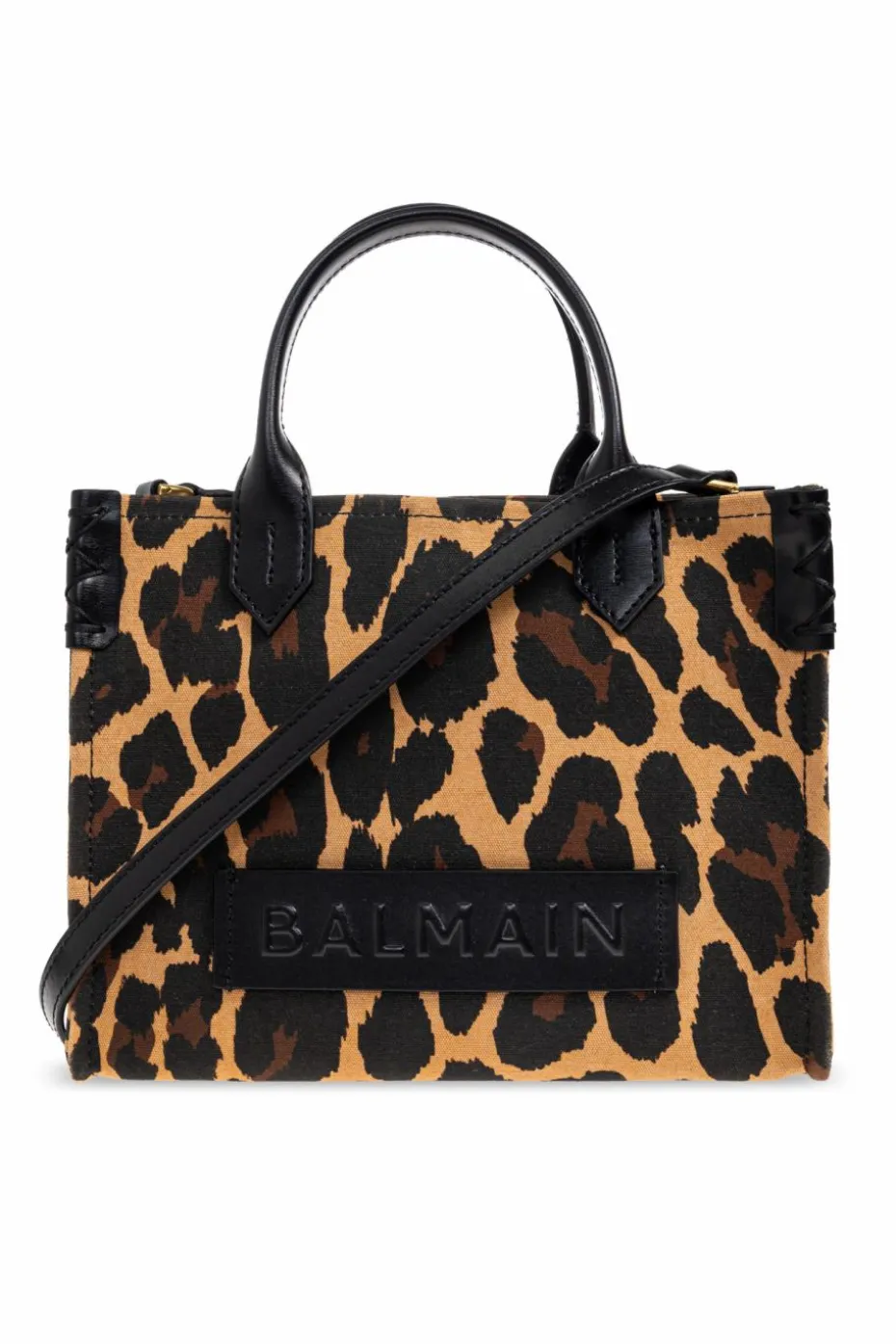 Balmain BRĄZOWY Torba do ręki `B-Army Small`