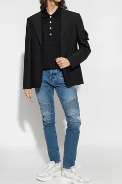 Balmain CZARNY Bawełniane polo