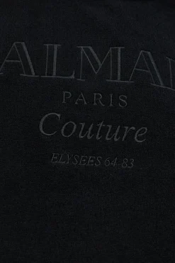 Balmain CZARNY Bawełniane ponczo