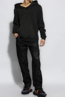 Balmain CZARNY Bluza z kapturem