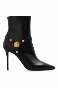 Balmain CZARNY Botki na obcasie