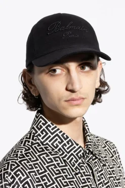 Balmain CZARNY Czapka z daszkiem