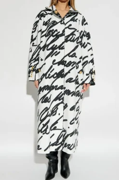 Balmain CZARNY Dwustronny płaszcz