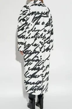 Balmain CZARNY Dwustronny płaszcz