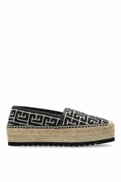 Balmain CZARNY Espadryle na platformie `Alex`