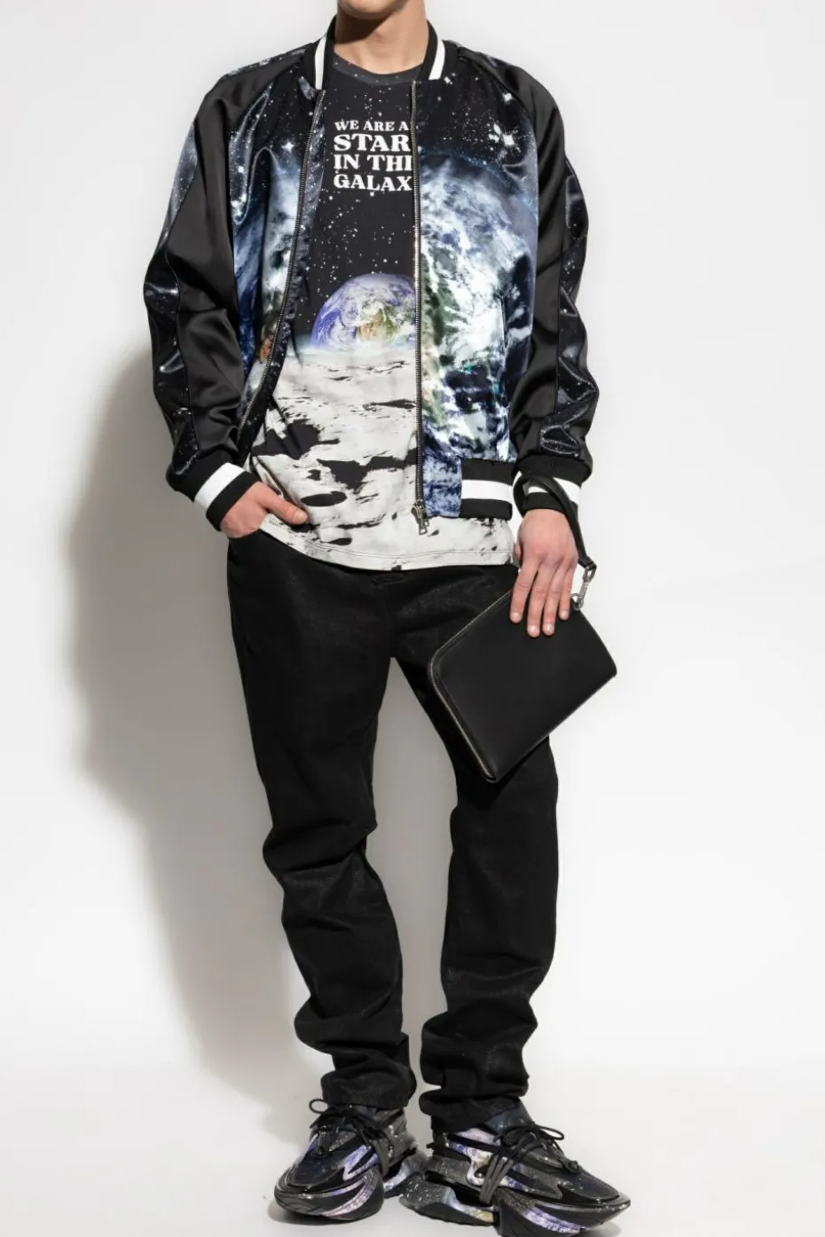 Balmain CZARNY Jeansy o dekoracyjnym wykończeniu