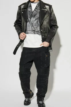 Balmain CZARNY Jeansy typu `cargo`