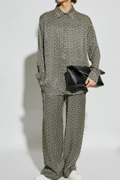 Balmain CZARNY Koszula z monogramem