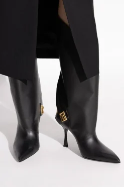 Balmain CZARNY Kozaki `Twist` na obcasie