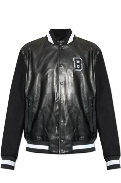 Balmain CZARNY Kurtka typu `bomberka`