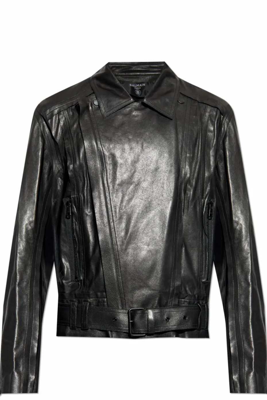 Balmain CZARNY Kurtka z jagnięcej skóry
