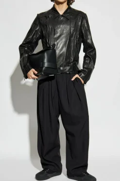 Balmain CZARNY Kurtka z jagnięcej skóry