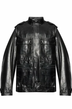 Balmain CZARNY Kurtka z jagnięcej skóry
