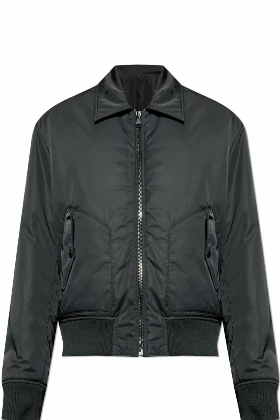 Balmain CZARNY Kurtka z kołnierzem