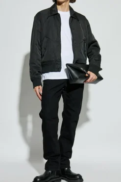 Balmain CZARNY Kurtka z kołnierzem
