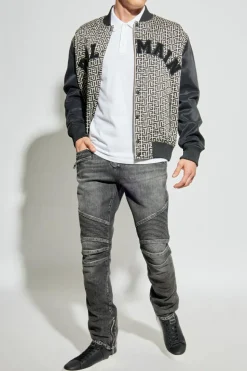 Balmain CZARNY Kurtka z logo
