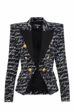 Balmain CZARNY Marynarka z monogramem