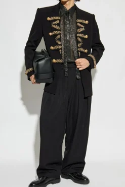 Balmain CZARNY Marynarka z haftowanym wzorem