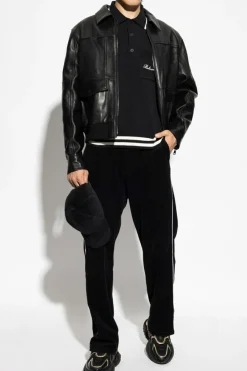 Balmain CZARNY Polo z kieszenią