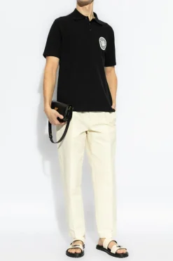 Balmain CZARNY Polo z nadrukowanym logo