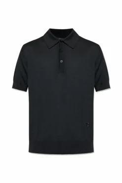 Balmain CZARNY Polo z wyszytym logo