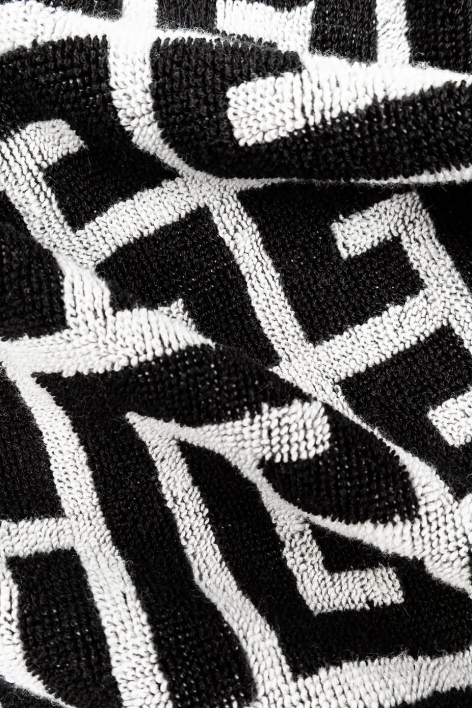 Balmain CZARNY Ręcznik z monogramem