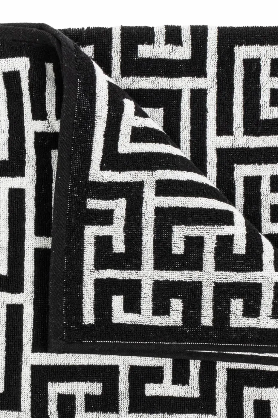 Balmain CZARNY Ręcznik z monogramem