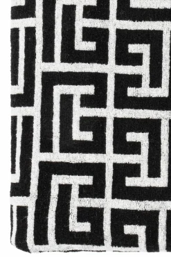 Balmain CZARNY Ręcznik z monogramem