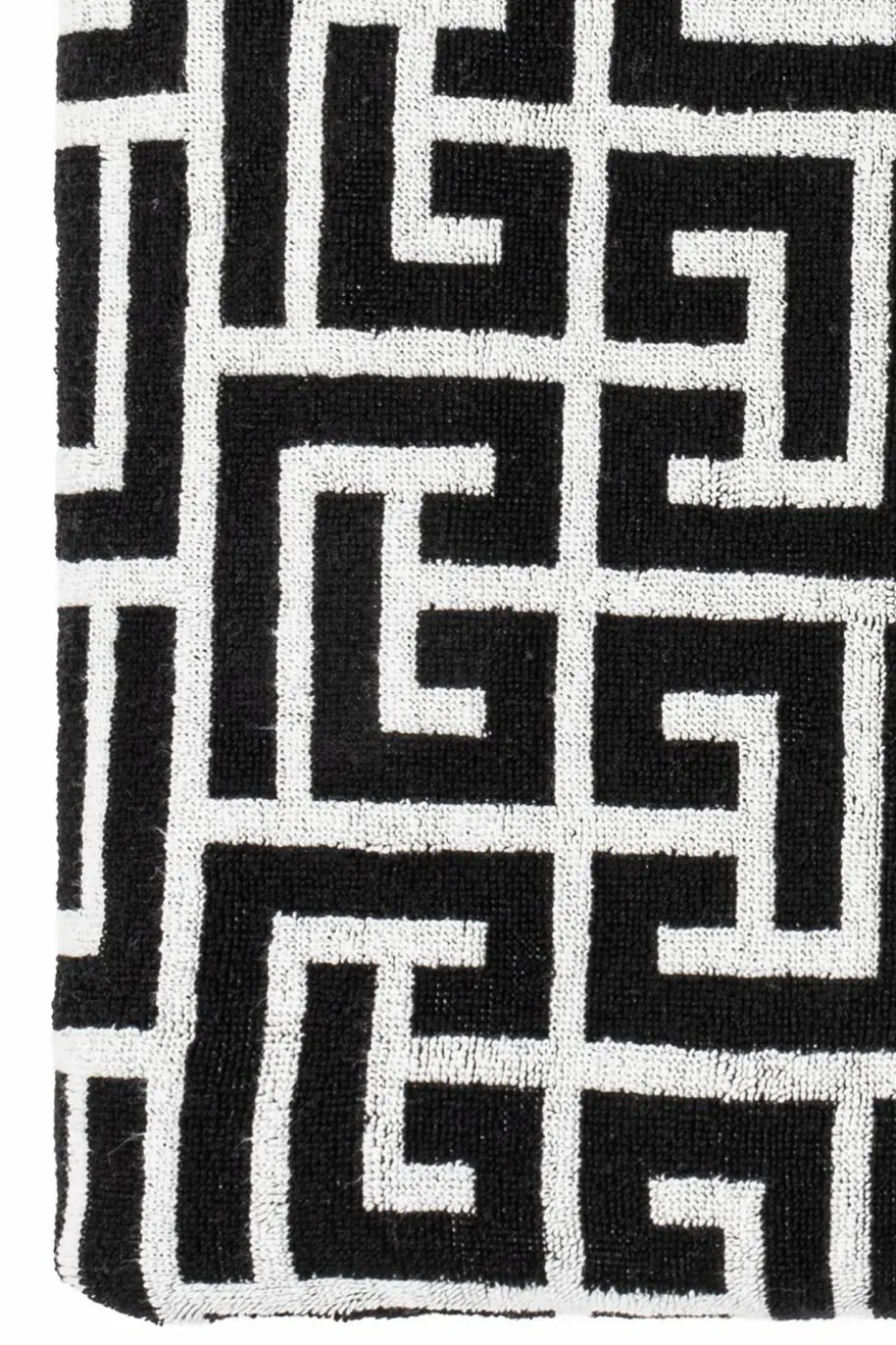 Balmain CZARNY Ręcznik z monogramem