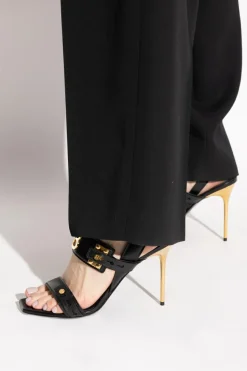 Balmain CZARNY Sandały na obcasie