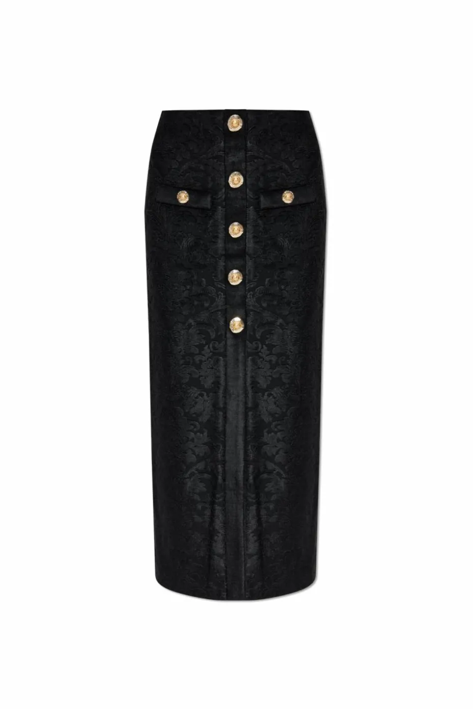 Balmain CZARNY Spódnica z dekoracyjnymi guzikami