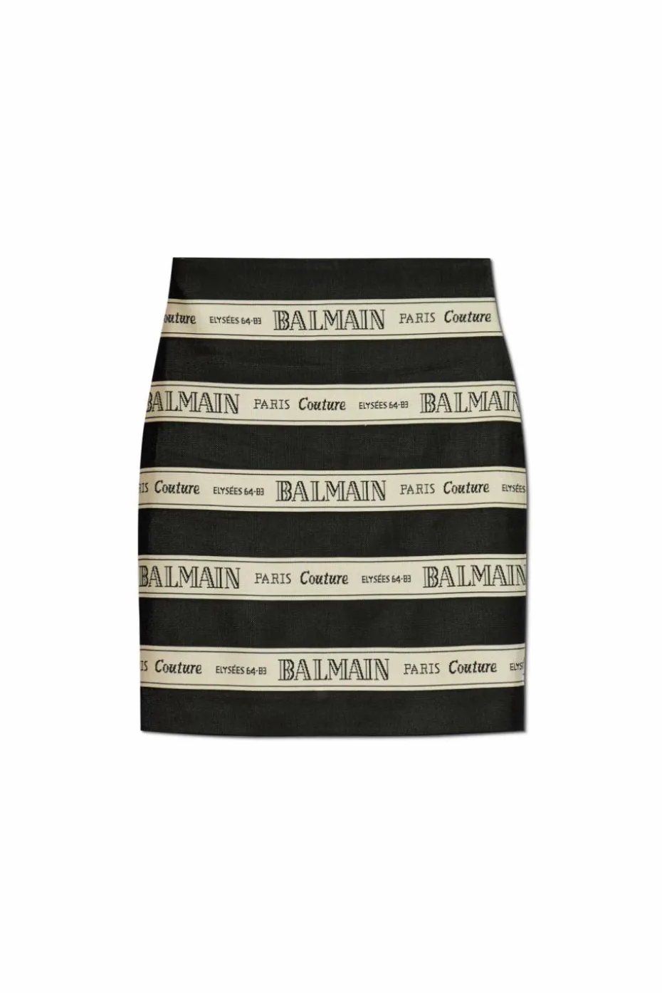 Balmain CZARNY Spódnica ze wzorem w pasy