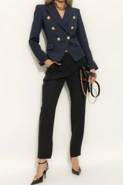 Balmain CZARNY Spodnie typu `capri`