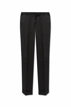 Balmain CZARNY Spodnie w kant