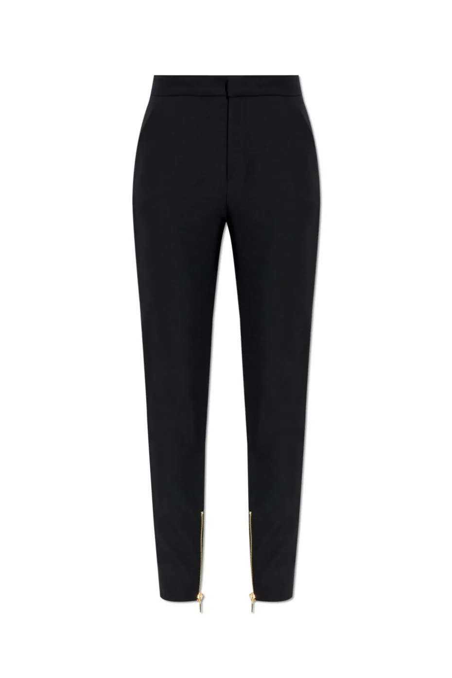 Balmain CZARNY Spodnie z zamkiem w nogawkach