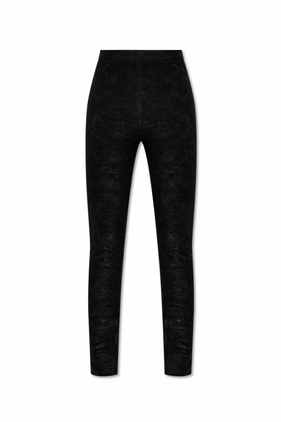 Balmain CZARNY Spodnie z motywem kwiatowym