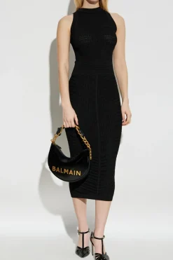 Balmain CZARNY Sukienka o dopasowanym kroju