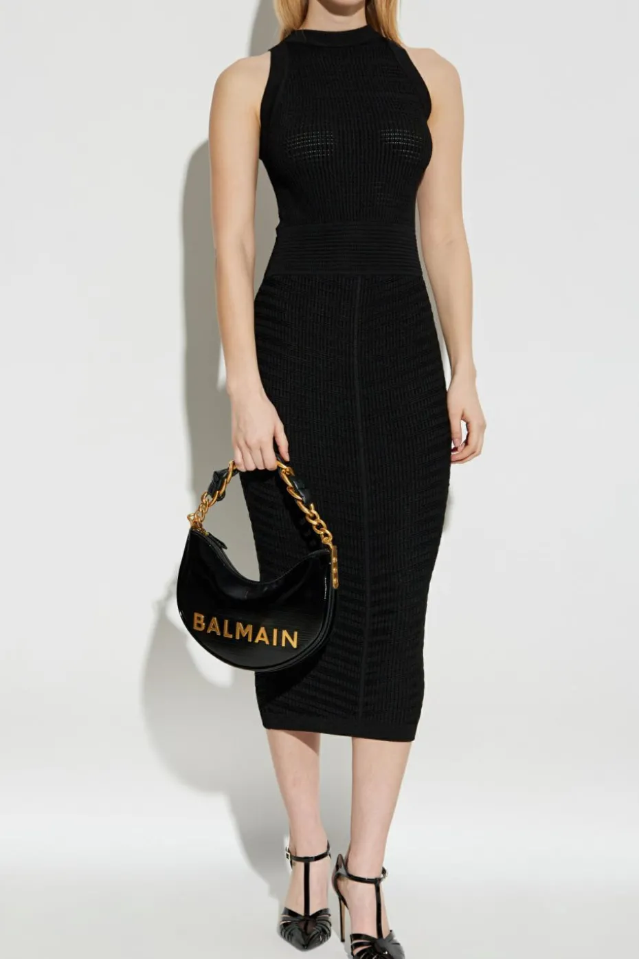 Balmain CZARNY Sukienka o dopasowanym kroju