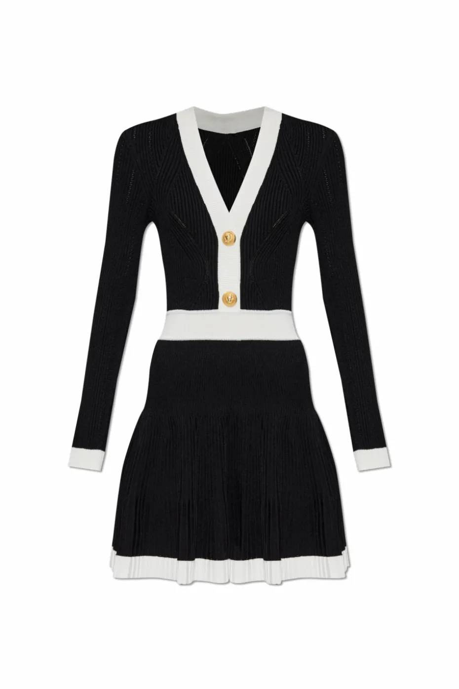Balmain CZARNY Sukienka z długimi rękawami