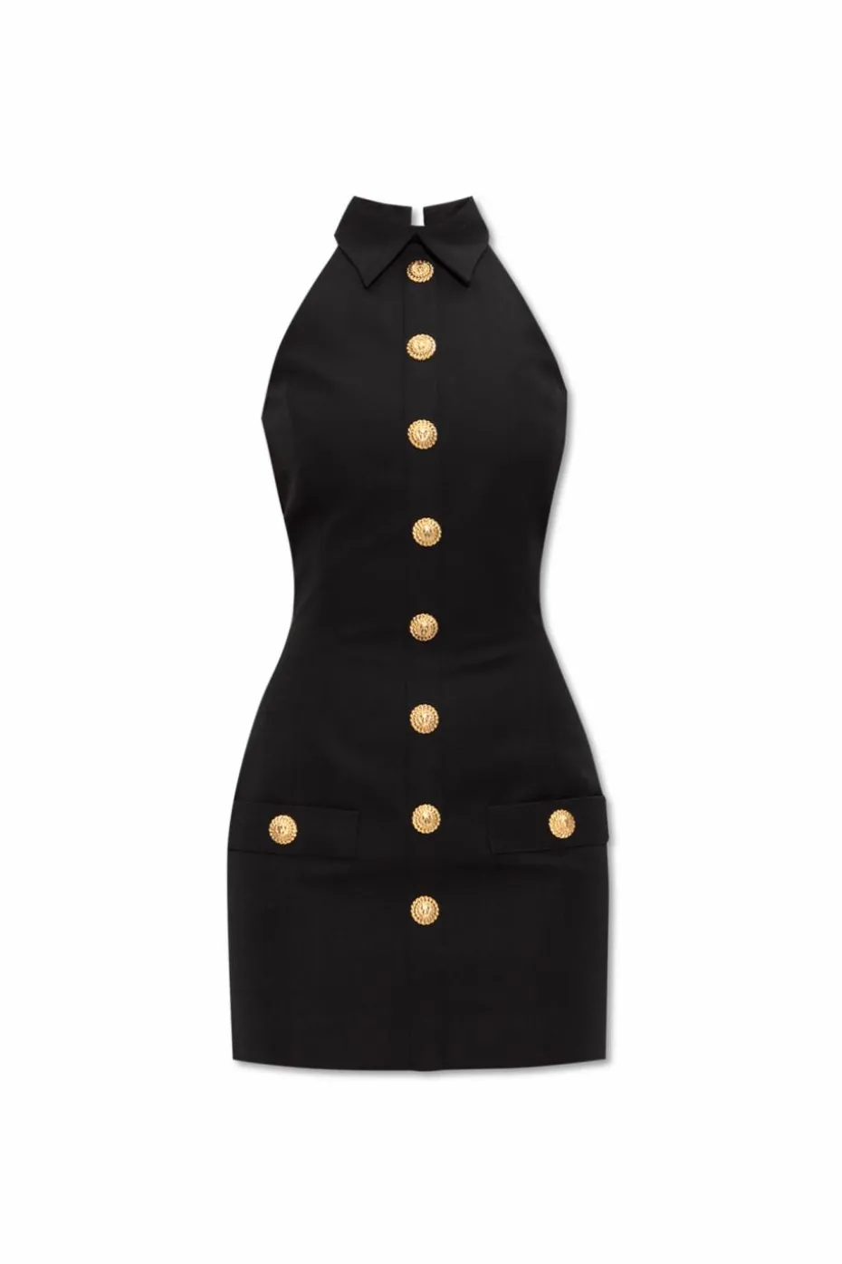 Balmain CZARNY Sukienka z kołnierzem