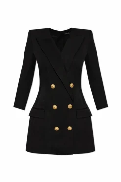 Balmain CZARNY Sukienka z aplikacjami
