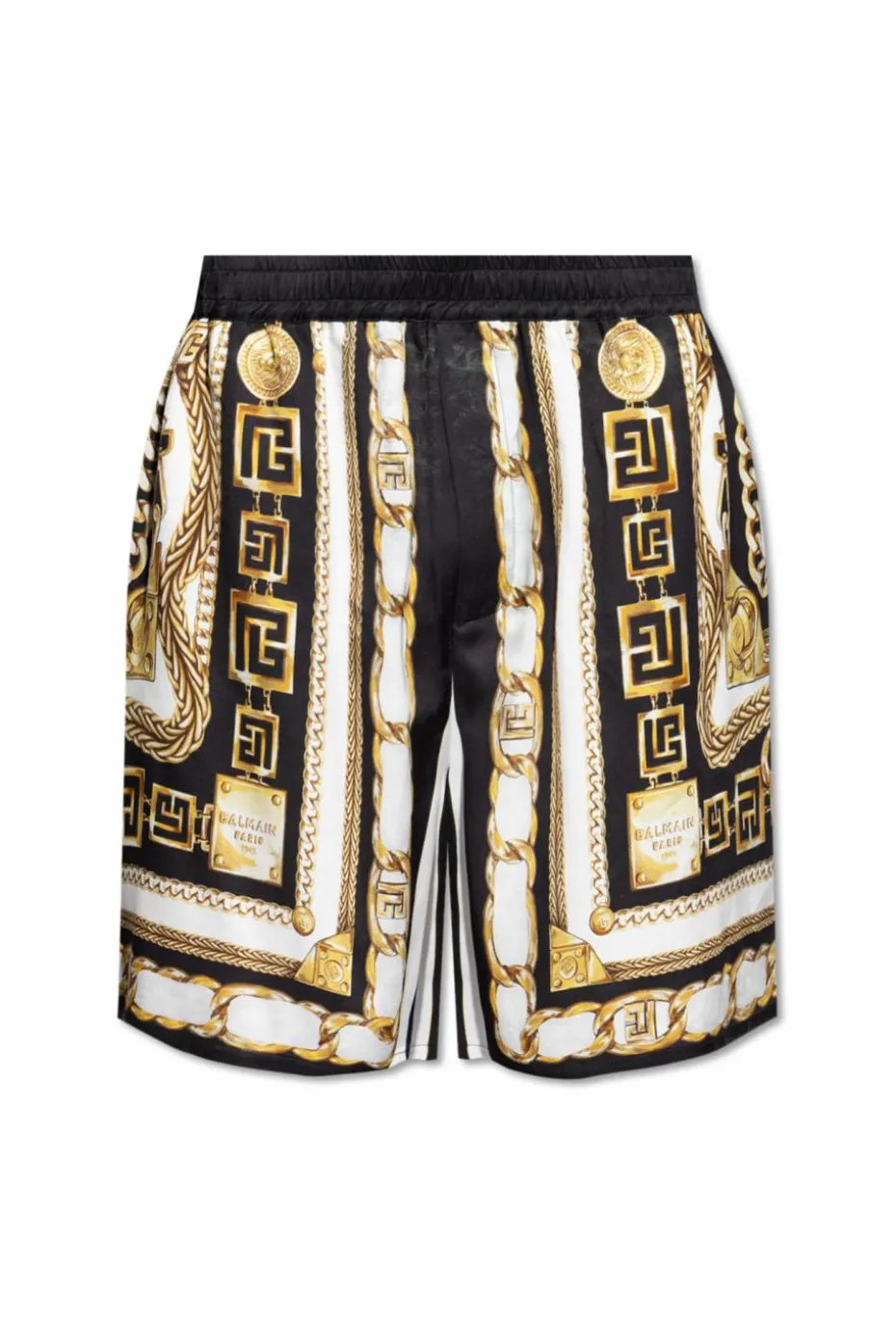 Balmain CZARNY Szorty z nadrukiem