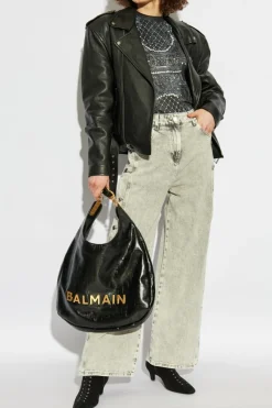 Balmain CZARNY Top bez rękawów