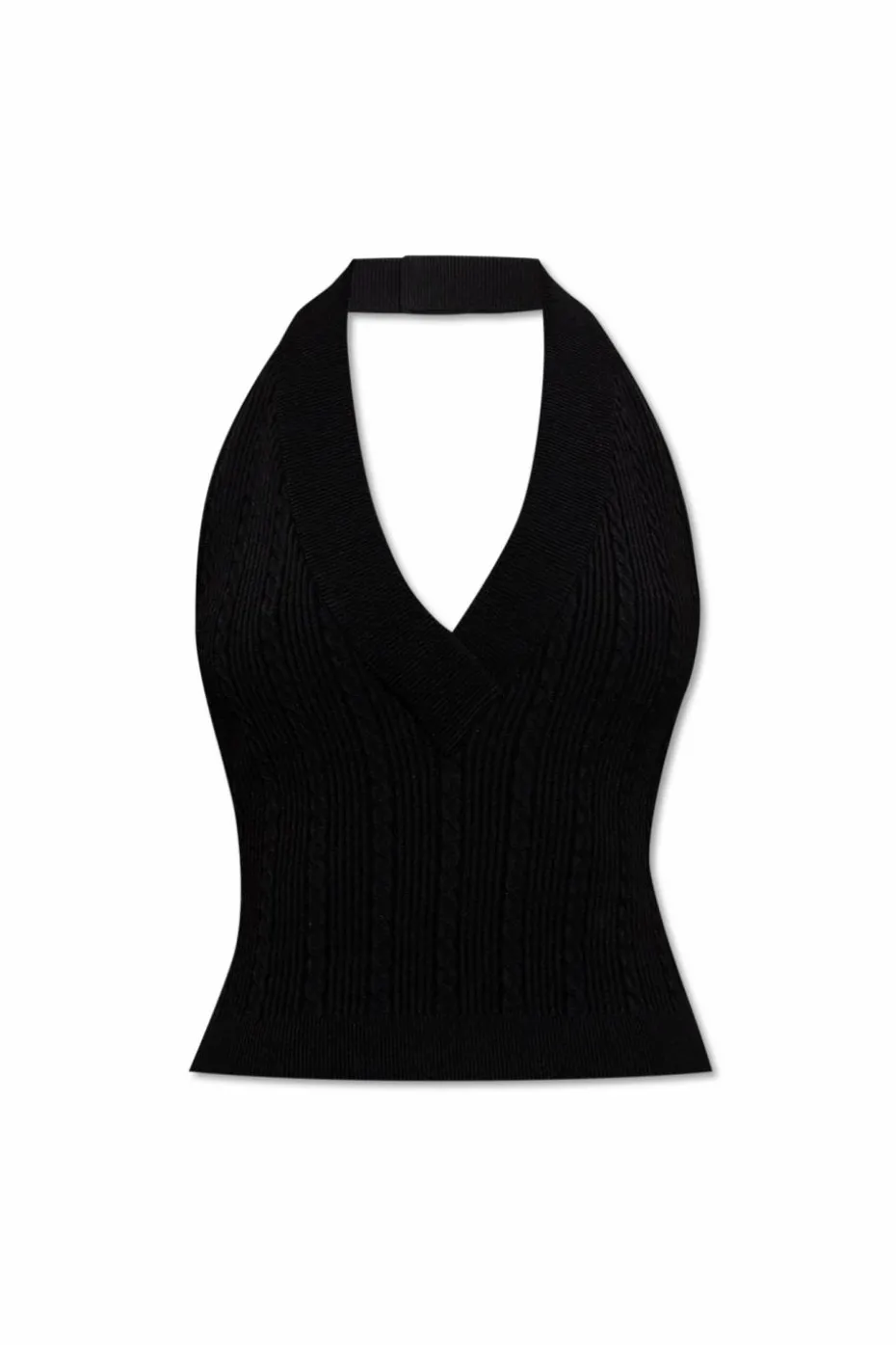 Balmain CZARNY Top na szyję
